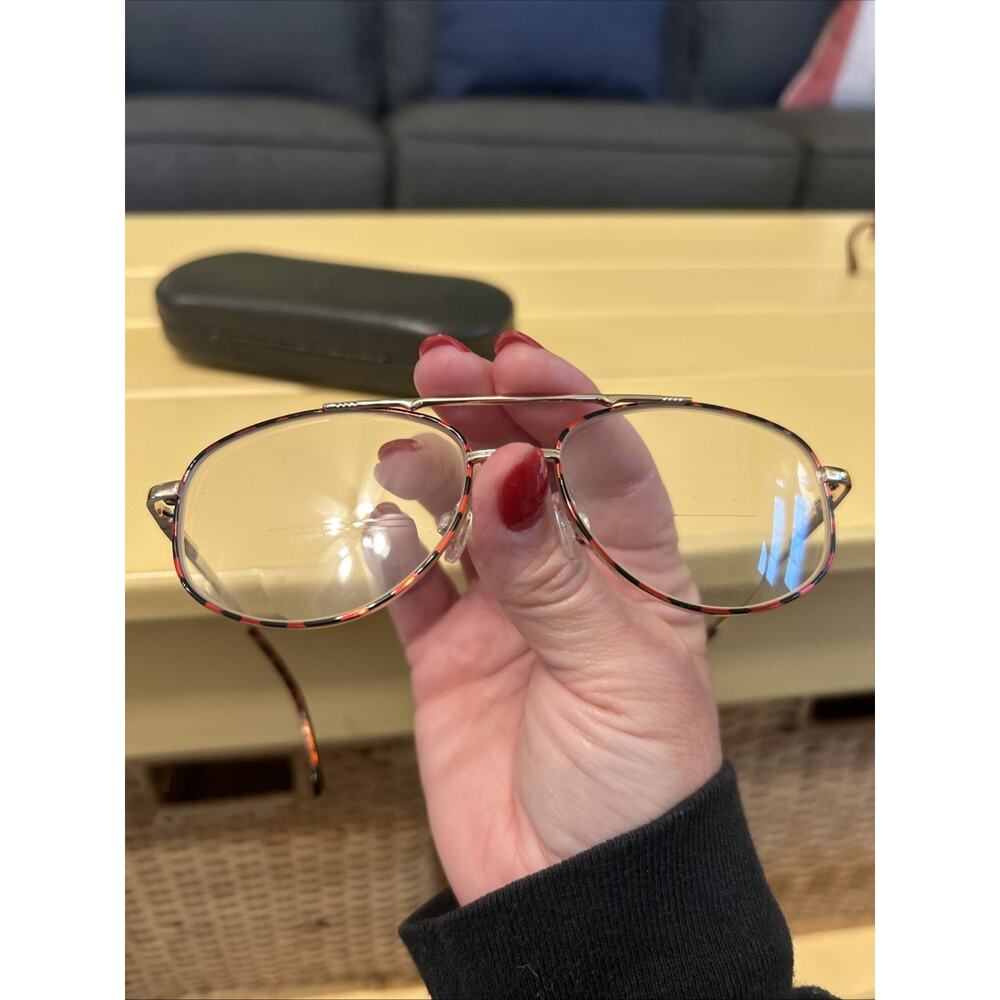 Modern Optical JOEL DEMI AMBER 54-16 Metal Full Rim Eyeglasses Frame F368 Square - Picture 9 of 11